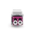 Digitus Fiber LC-duplex coupler, MM-OM4,for keystone panel Color Violet, incl. keystone frame