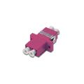 Digitus FO Coupler, Duplex, LC to LC, MM OM4, Violet ceramic sleeve, polymer housing, incl. screws