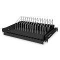Digitus Extendible shelf for tablets, laptops, smartphones 175x483x340 mm, black (RAL 9005)