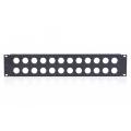 Digitus 2U panel for D-type modules, 24-port black (RAL 9005)