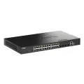 D-Link 28-Port Gigabit Stackable SmartPro PoE Switch including 2 SFP ports and 2 x 10GSFP+ ports
