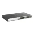D-Link 24 x 100/1000/2500BASE-T Layer 3 Stackable Managed Gigabit Switch with 2 x 10GBASE-T Ports and 4 x 25G SFP28 Ports