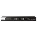 Draytek VigorSwitch P1281x 24 poorts Gigabit PoE + 4 SFP+ poorten, websmart managed switch, PoE poorten ondersteunen 802.3at PoE+, 140W totaal PoE power (tot 30W per poort), 19