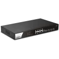 Draytek VigorSwitch PQ2121x 12 poorts Layer 2+ managed switch, 8 2,5G POE ethernet + 4 10G SFP+ poorten, PoE poorten ondersteunen 802.3at PoE+, 140W totaal PoE power (tot 30W per poort) incl. brackets voor 19