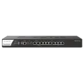 Draytek Vigor 3912 High performance 10G router met 8 configureerbare WAN/LAN poorten (waarvan 2x 10G SFP+ en 2x 2,5G en 4x 1G poorten) + 4 gigabit LAN poorten, 15,6 Gbps NAT doorvoer (Bi-directioneel), 500 VPN met totaal 5,7 Gbps performance, 100 subnetten, IPv6