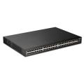 Draytek VigorSwitch P2542x 48 poorts Gigabit PoE + 6 10G SFP+ poorten, Layer 2+ managed switch, PoE poorten ondersteunen 802.3at PoE+, 400W totaal PoE power (tot 30W per poort), stacking support, 19