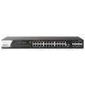 Draytek VigorSwitch PQ2300xb 24 poorts 2,5Gigabit PoE + 6 10G SFP+, Layer2+ managed switch, 400W totaal PoE power (24 PoE poorten waarvan 8 poorten tot 90W per poort), 19