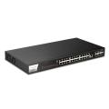 Draytek VigorSwitch Q2300x 24 poorten 2,5 Gigabit + 6 SFP+ (10 Gigabit) poorten, Layer 2+ managed switch, 19