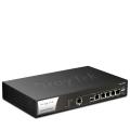 Draytek Vigor 2962 Dual WAN 2,5G router met 4 WAN/LAN poorten (1x 2,5Gbe, 1x SFP/UTP combo poort en 2 Gbe) + 2 Gbe LAN poorten, 2,4 Gbps NAT doorvoer, 200 VPN met totaal 900Mbps performance, 20 subnetten, IPv6, 19