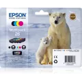 Epson 26 Series 'Polar bear' multipack containing 4 ink cartridge: black (T2601). cyan (T2612). magenta (T2613). yellow (T2614). in RS blister pack.