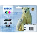 Epson 26XL Series 'Polar bear' multipack containing 4 ink cartridge: black (T2621). cyan (T2632). magenta (T2633). yellow (T2634). in RS blister pack.